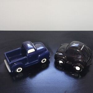 Navy and Black Ceramic Toy Car Set